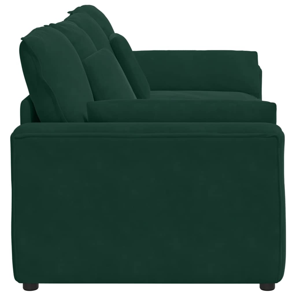 Modularna sofa s jastucima tamnozelena