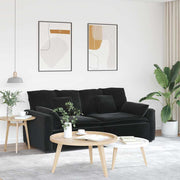 Modularna sofa s jastucima crna