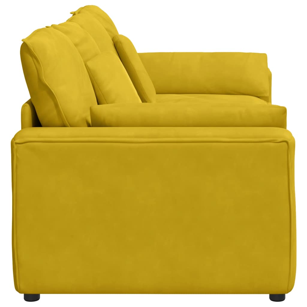 Modularna sofa s jastucima žuta