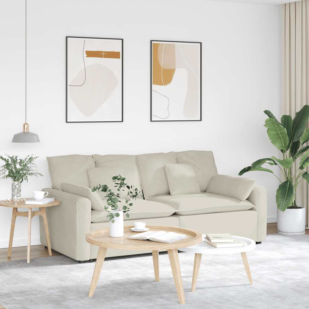 Modularna sofa s jastucima krem boje