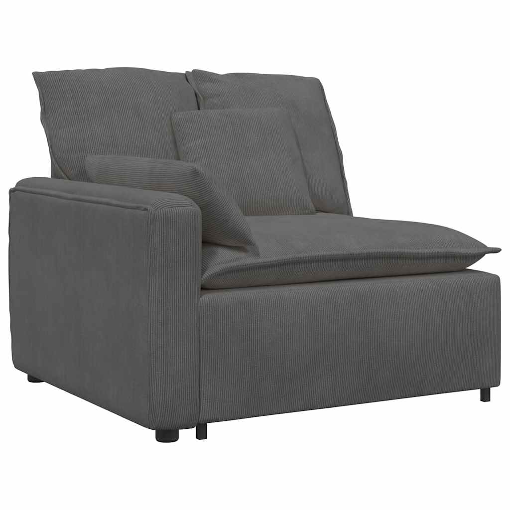 Modularna sofa s jastucima tamno siva