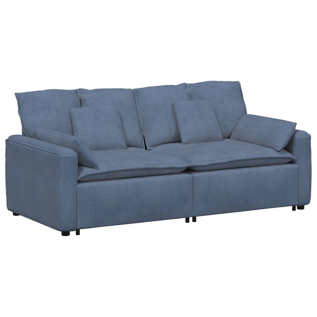 Modularna sofa s jastucima plava