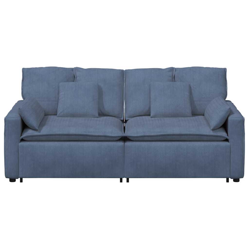 Modularna sofa s jastucima plava