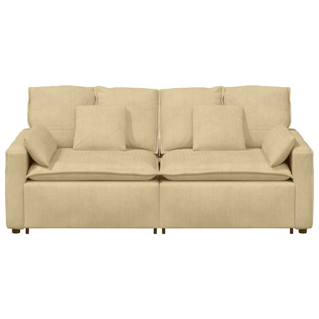 Modularna sofa s jastucima sivo-zelena