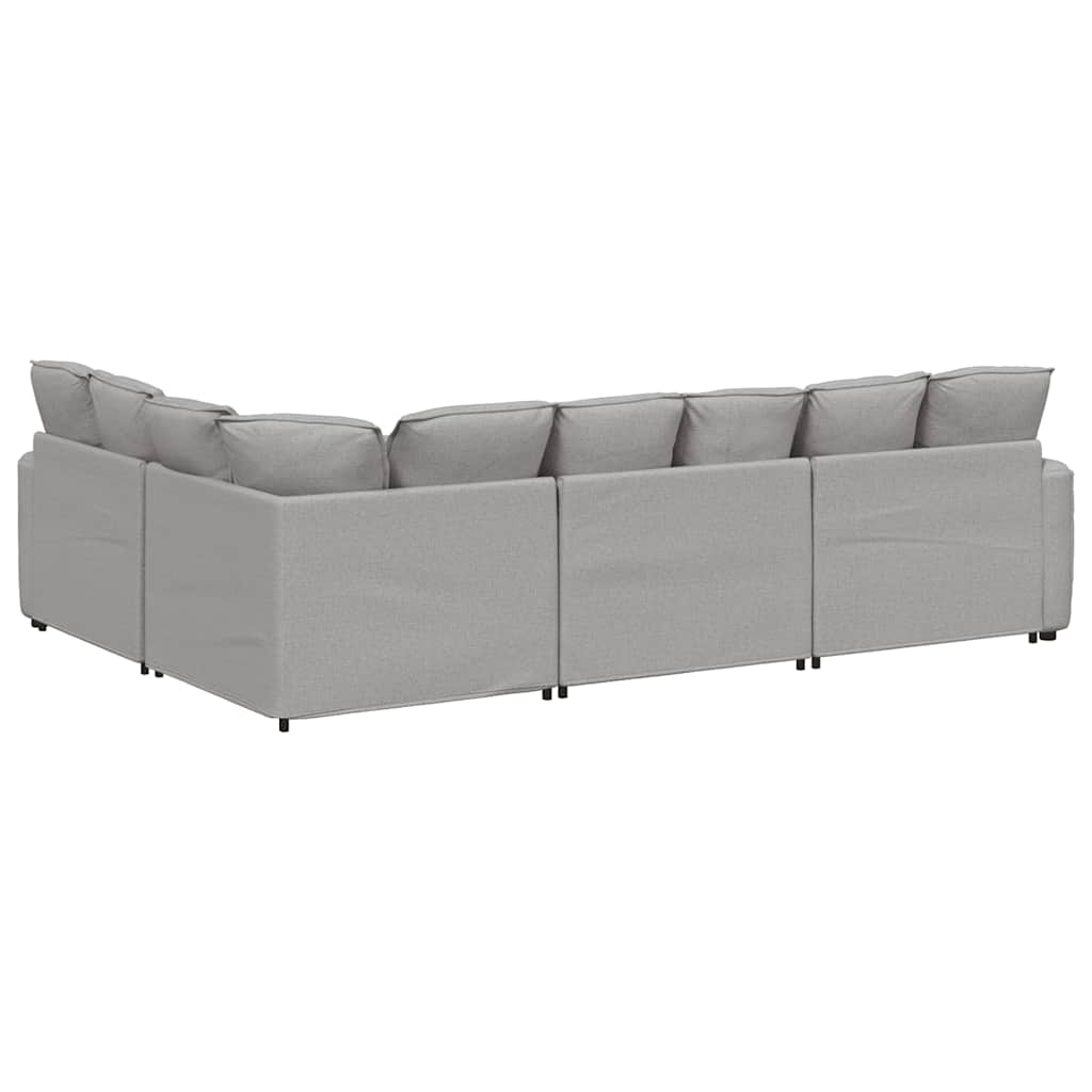 Modularna sofa s jastucima, tkanina, oblak sive boje Siva