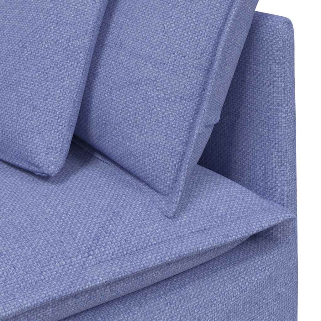 Modularna sofa s jastucima, tkanina, traperice, plava