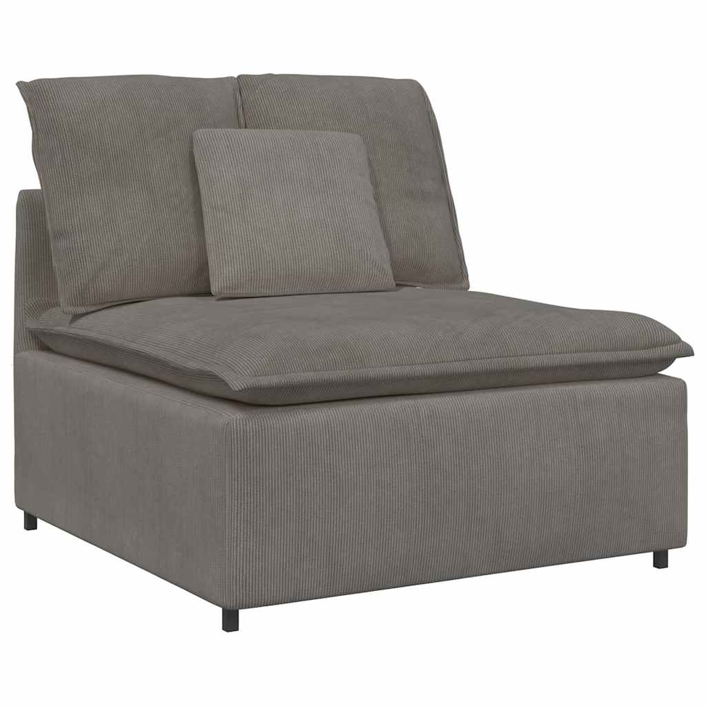 Modularna sofa s jastucima, korduro tkanina, svijetlo siva