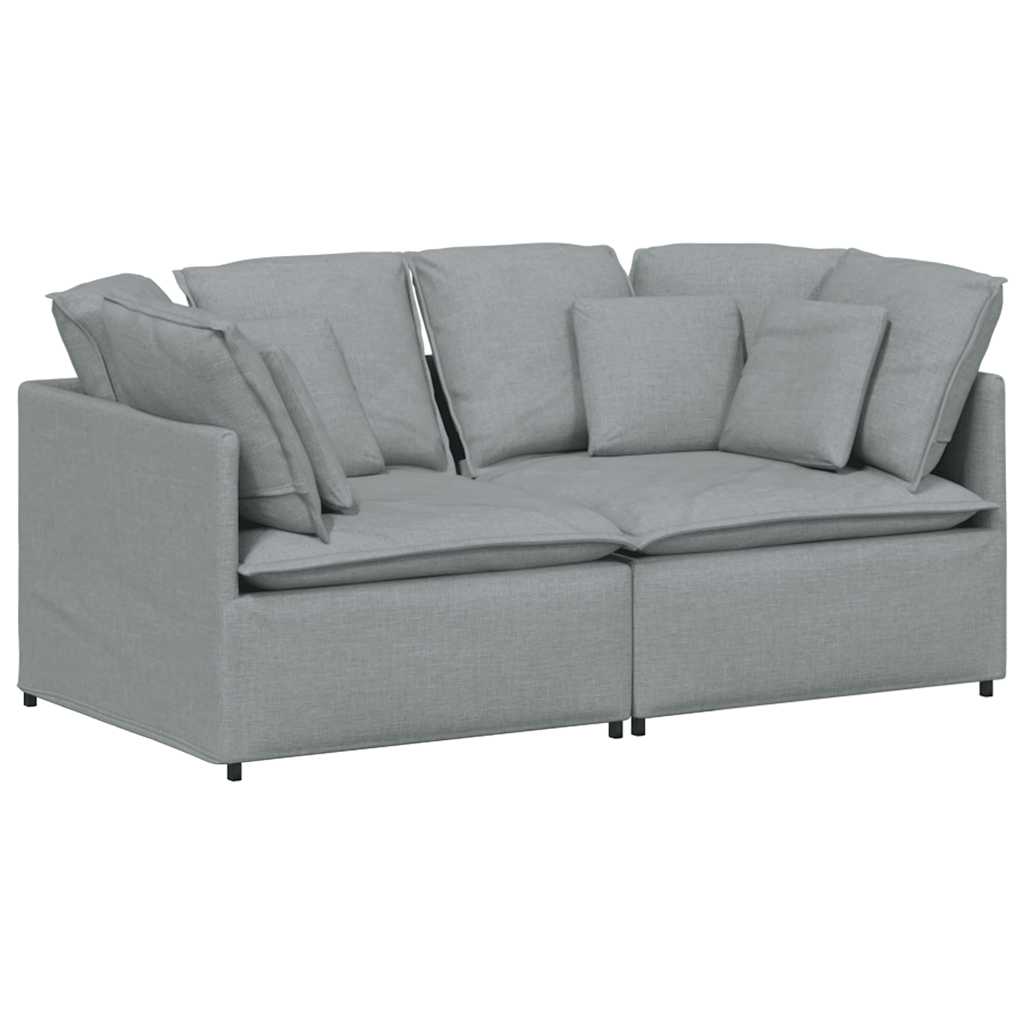 Modularna sofa s jastucima, tkanina, svijetlo siva