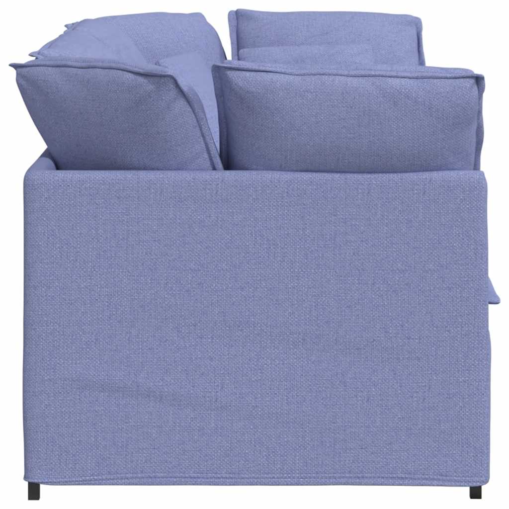 Modularna sofa s jastucima, tkanina, traperice, plava
