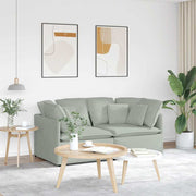 Modularna sofa s jastucima, baršunasta, svijetlosiva