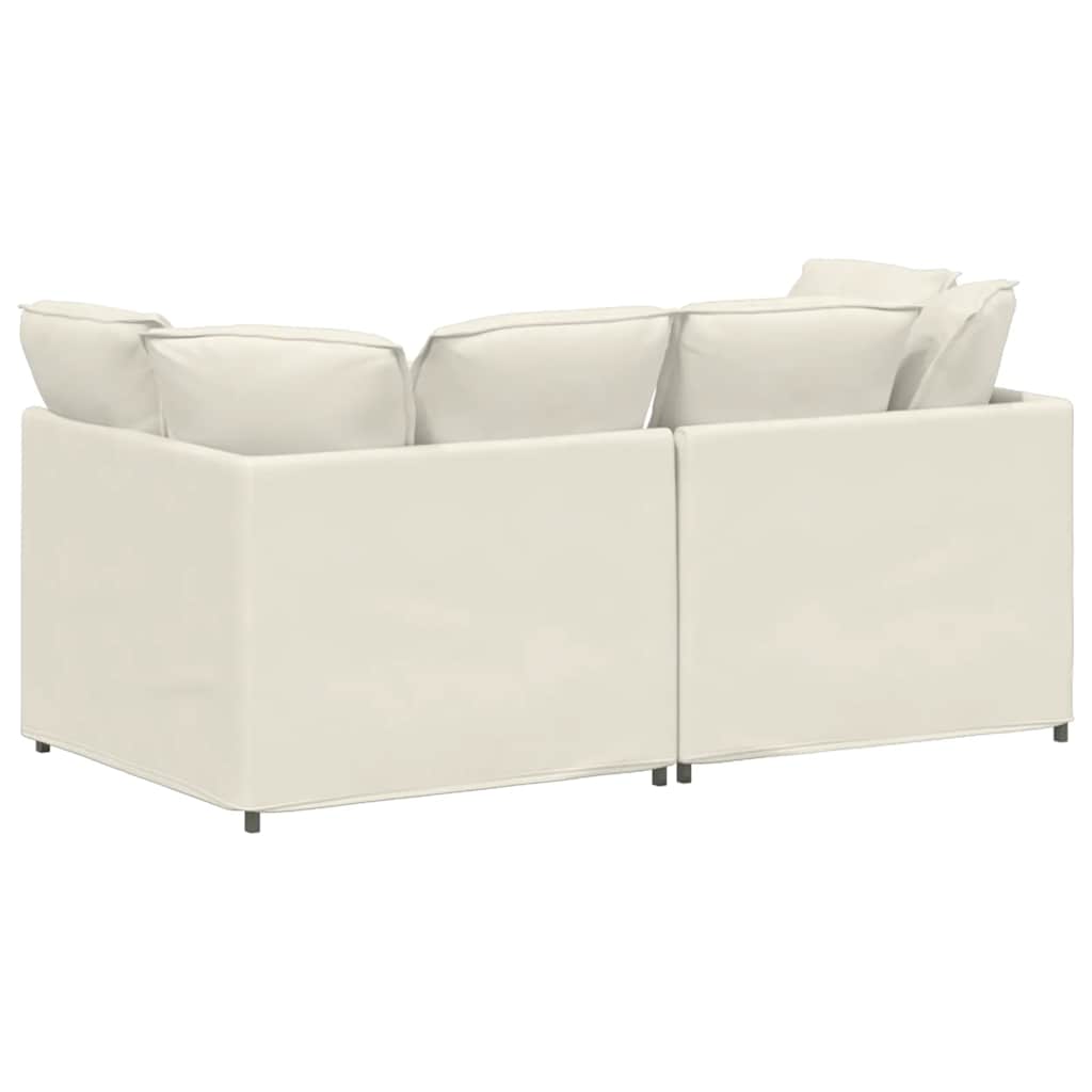 Modularna sofa s jastucima, baršunasta krem