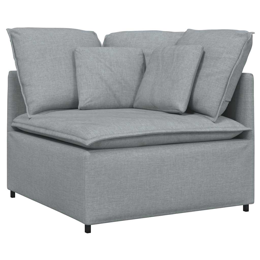 Modularna sofa s jastucima, tkanina, svijetlo siva