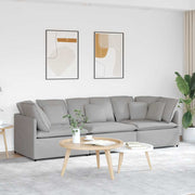 Modularna sofa s jastucima, tkanina, oblak sive boje