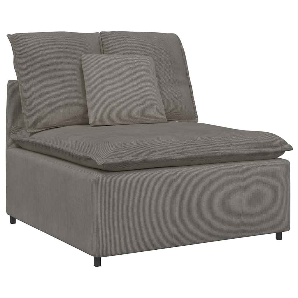 Modularna sofa s jastucima, korduro tkanina, svijetlo siva