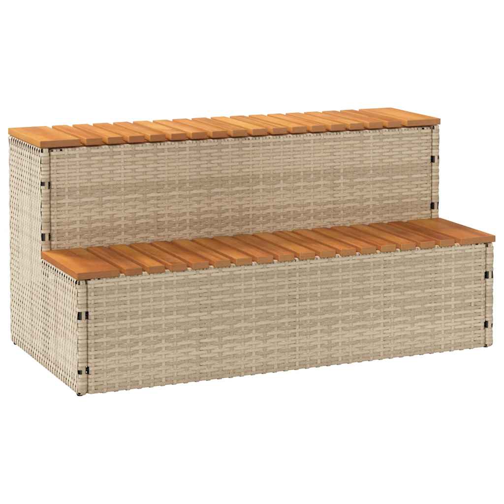 Stepenica za hidromasažnu kadu bež 100x50x50,5 cm
