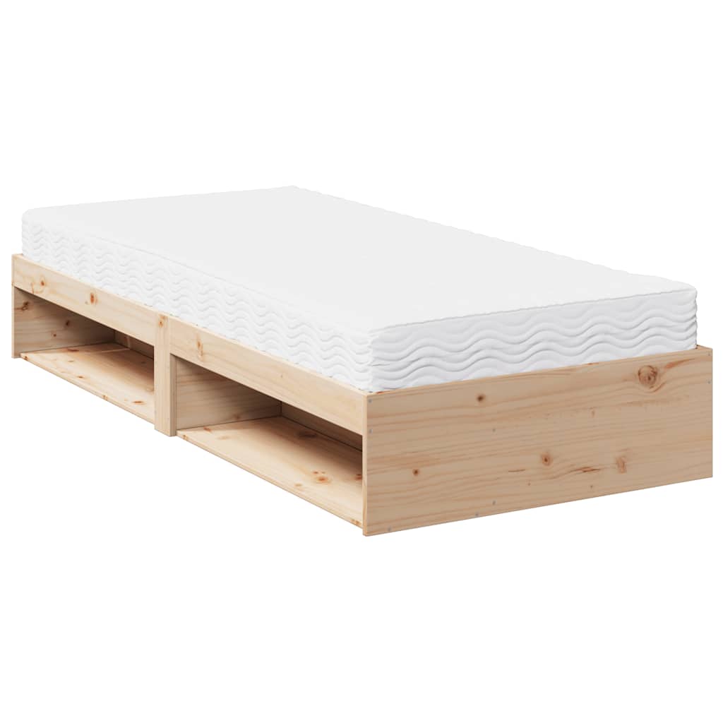 Dnevni krevet s madracima 80 x 200 cm od masivne borovine