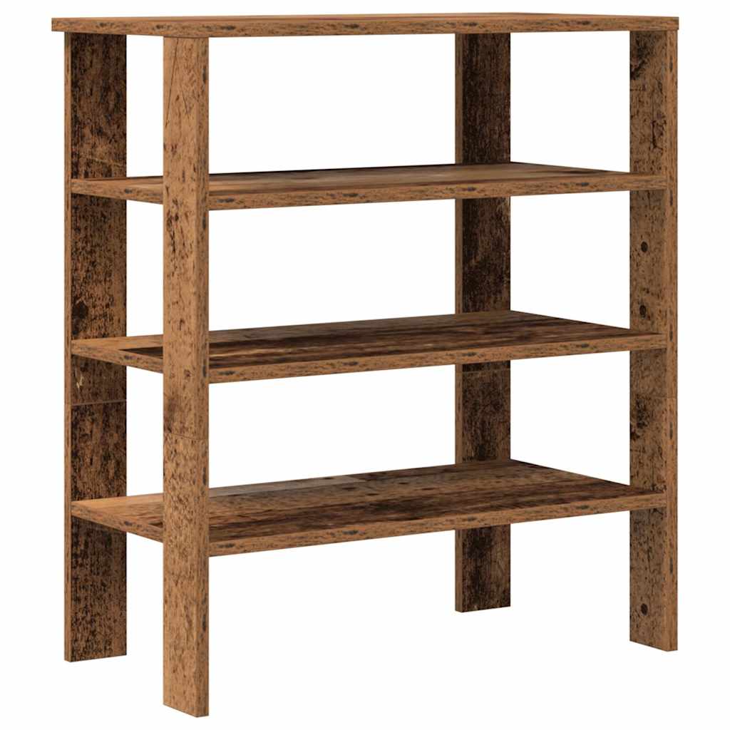 Stalak za cipele boja staro drvo 61x32x70 cm konstruirano drvo