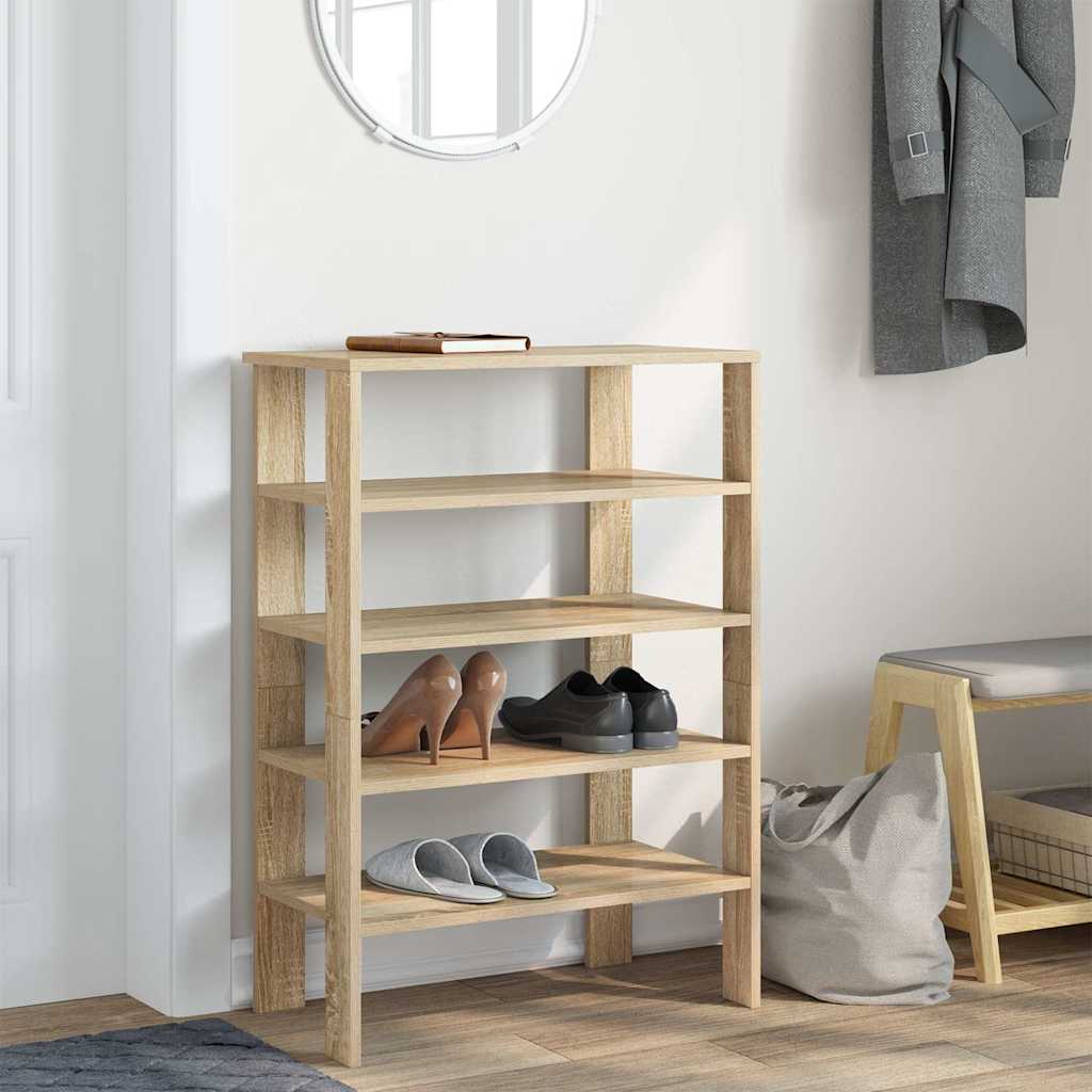 Stalak za cipele boja hrasta 61x32x87,5 cm konstruirano drvo