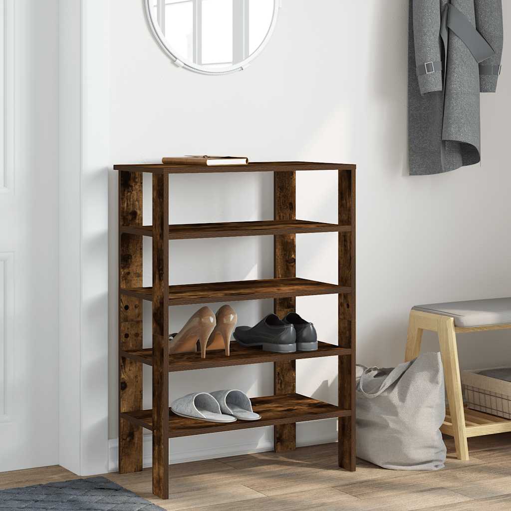 Stalak za cipele boja hrasta 61x32x87,5 cm konstruirano drvo