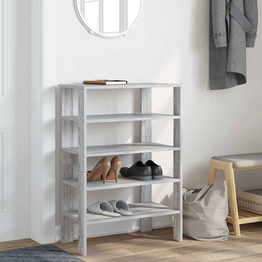 Stalak za cipele boja hrasta 61x32x87,5 cm konstruirano drvo