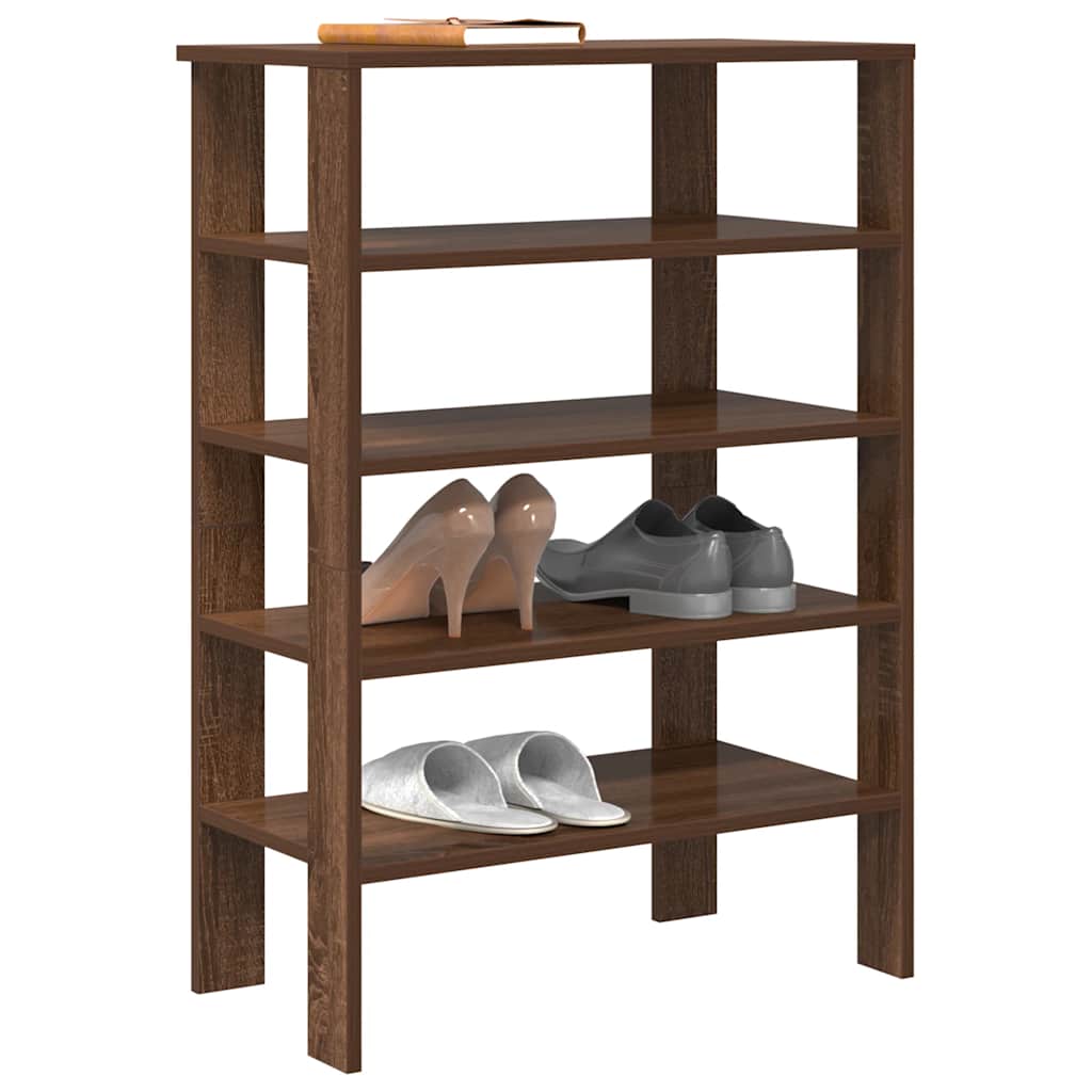 Stalak za cipele boja hrasta 61x32x87,5 cm konstruirano drvo
