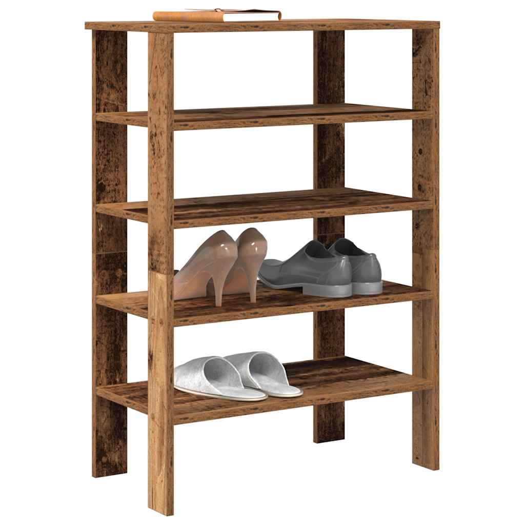 Stalak za cipele boja staro drvo 61x32x87,5cm konstruirano drvo
