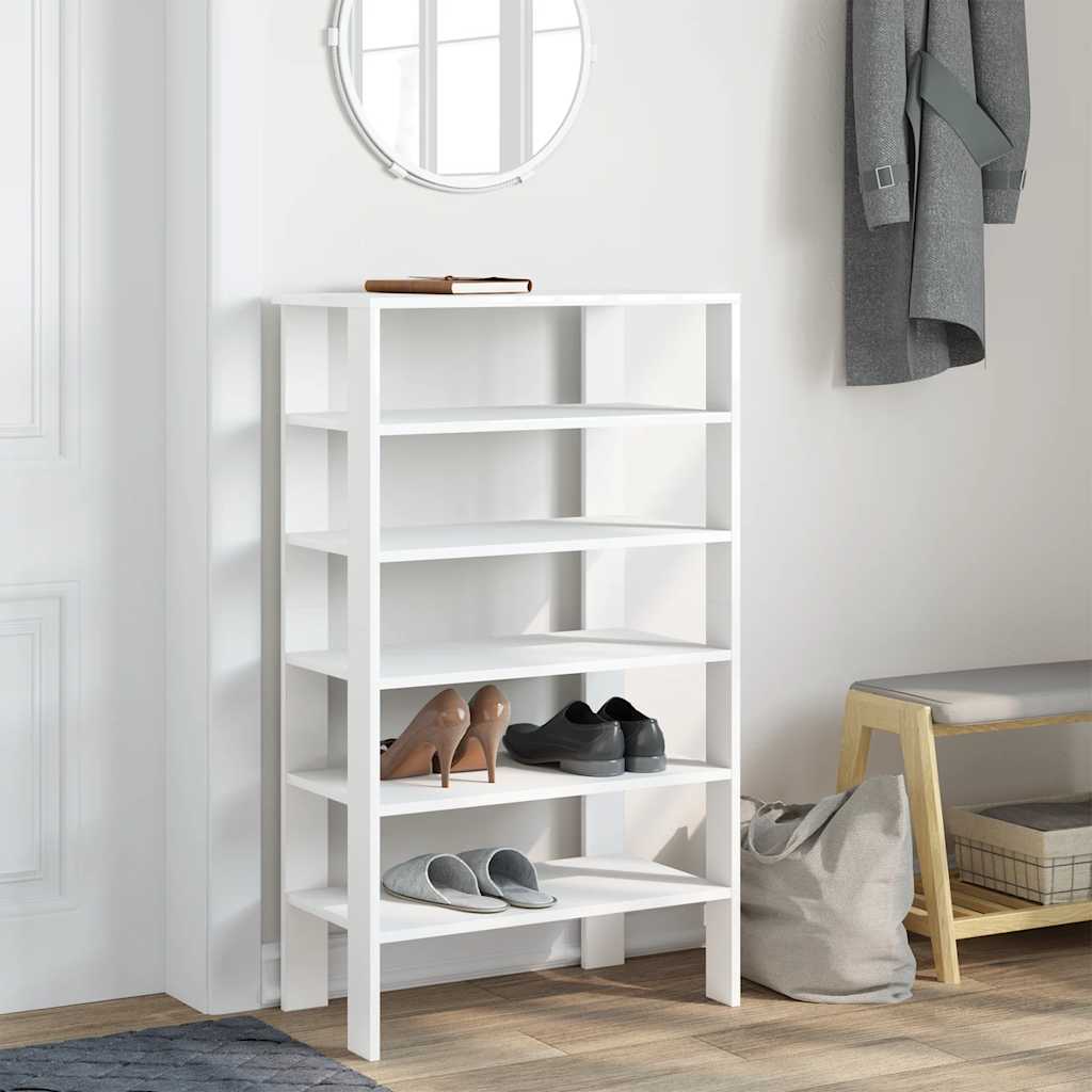 Stalak za cipele bijeli 61x32x105 cm od konstruiranog drva