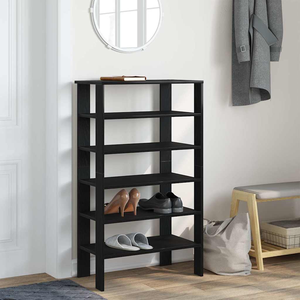 Stalak za cipele crni 61x32x105 cm od konstruiranog drva