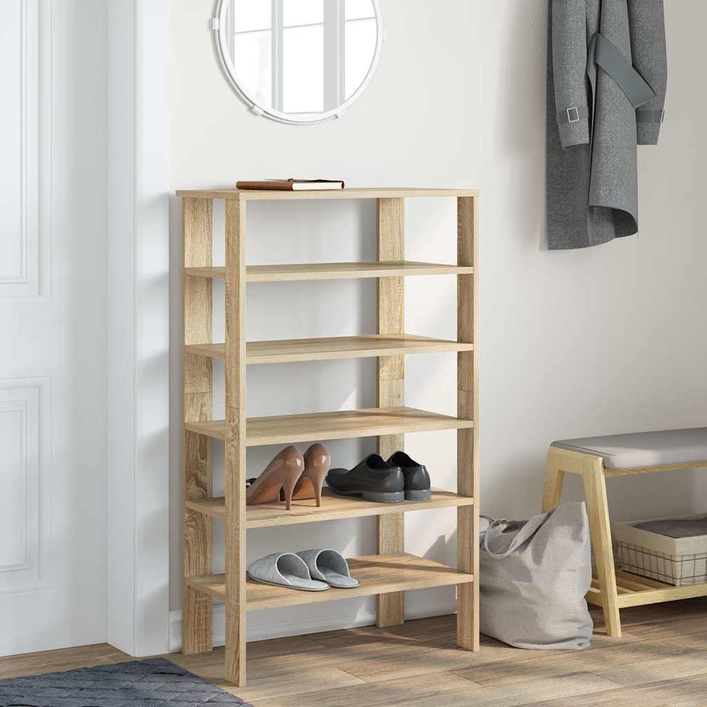 Stalak za cipele boja hrasta 61x32x105 cm konstruirano drvo