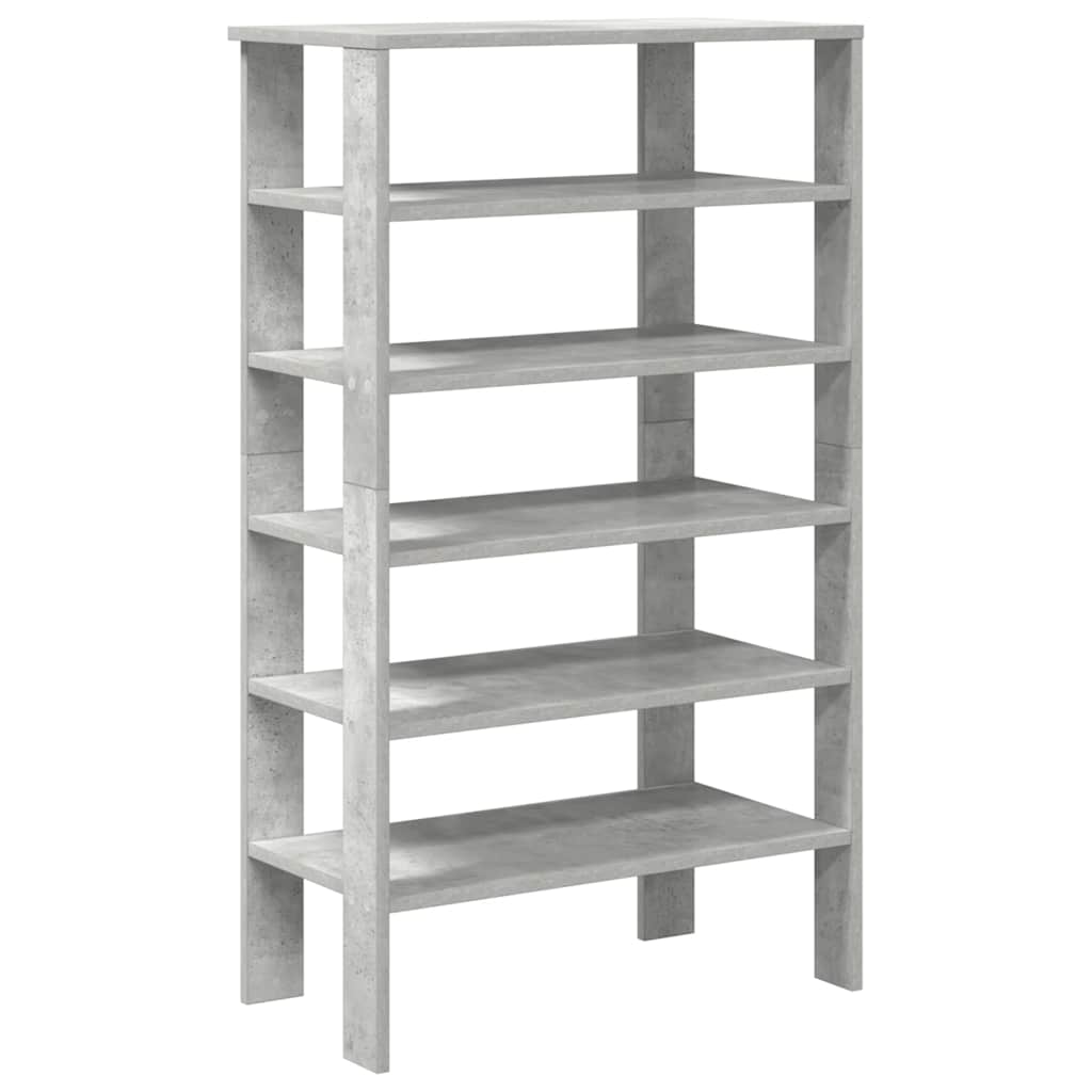 Stalak za cipele boja betona 61x32x105 cm konstruirano drvo