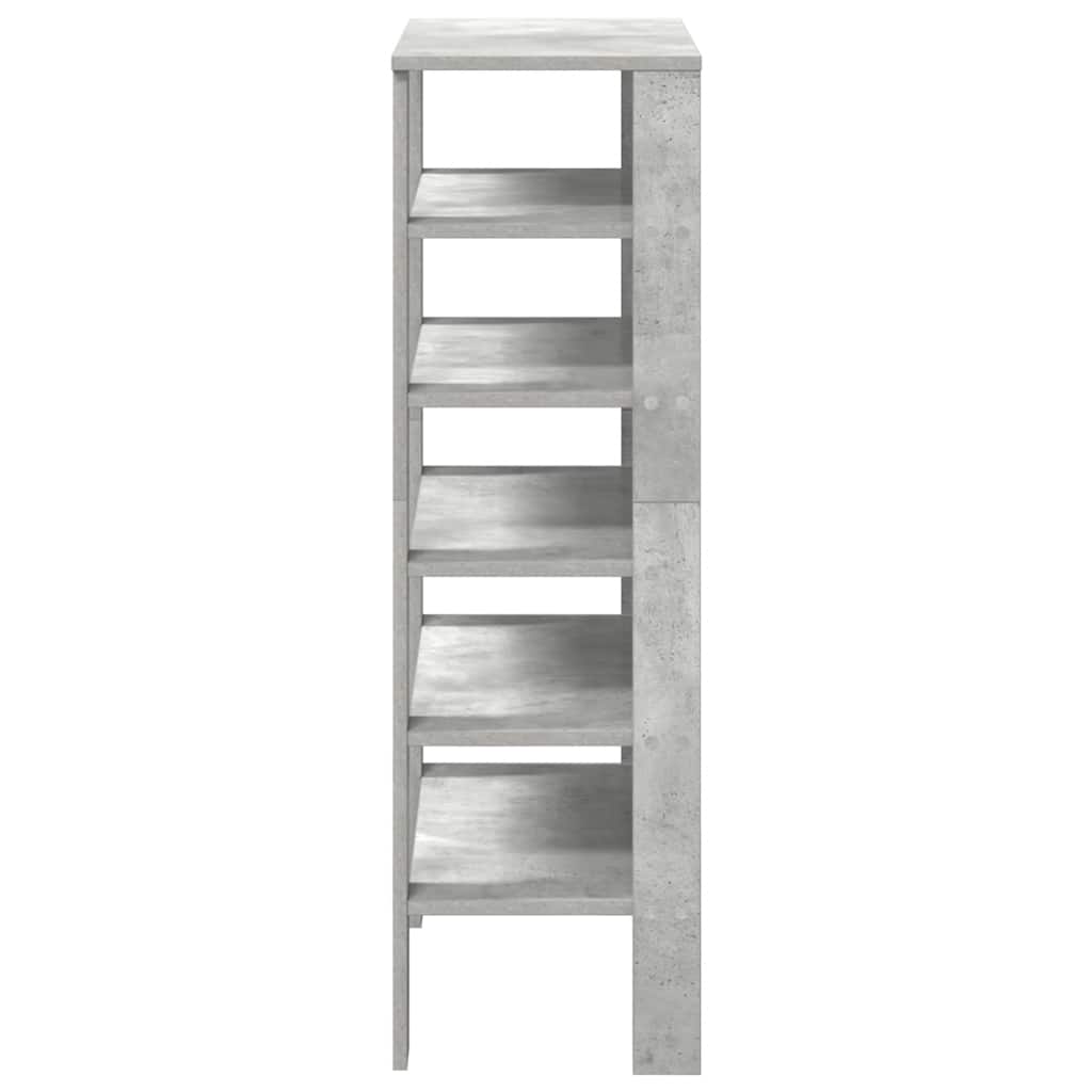 Stalak za cipele boja betona 61x32x105 cm konstruirano drvo