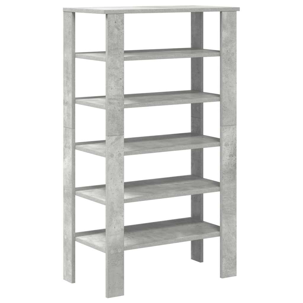 Stalak za cipele boja betona 61x32x105 cm konstruirano drvo