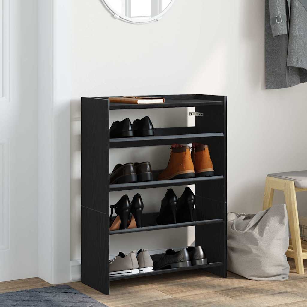 Stalak za cipele crni 60x25x81 cm od konstruiranog drva