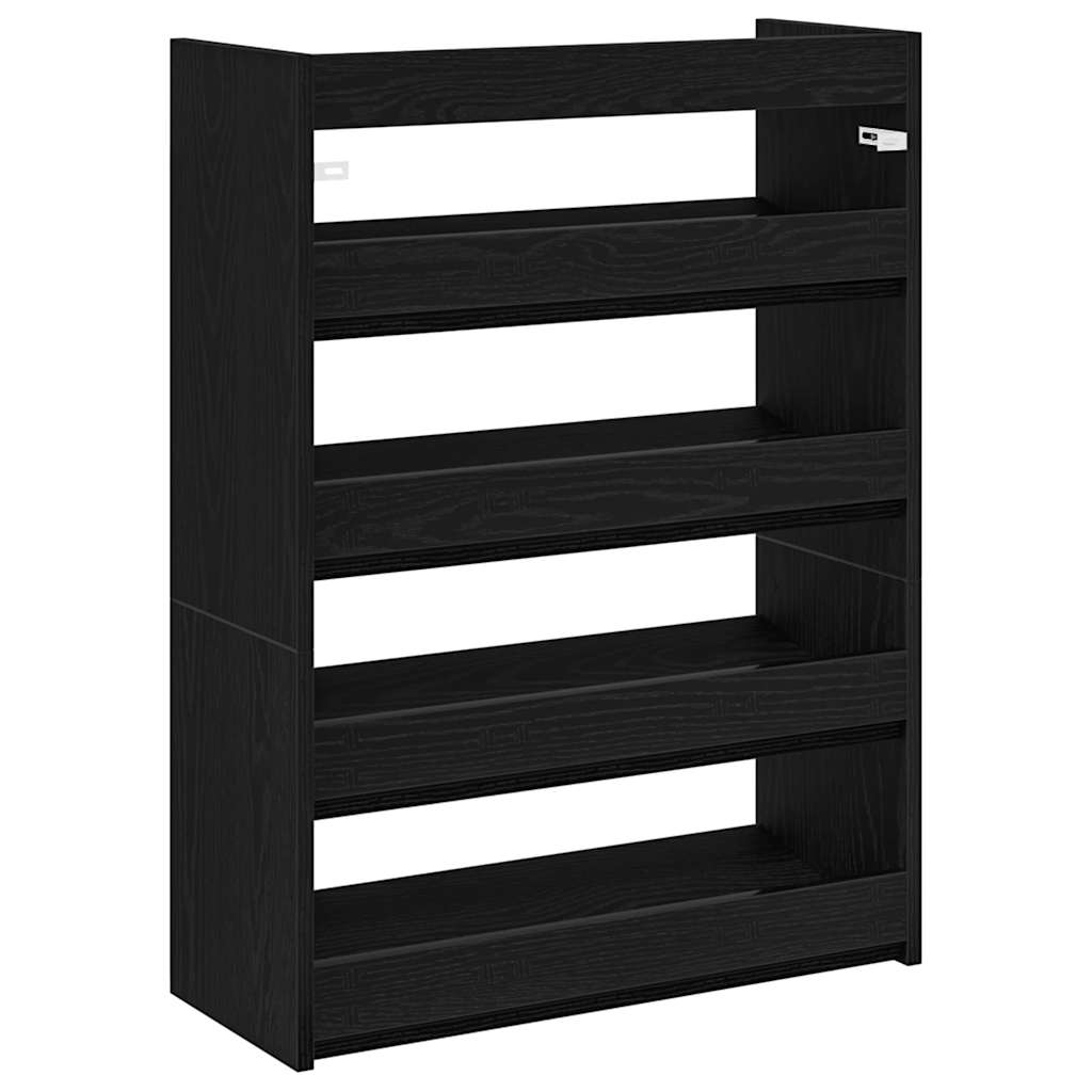 Stalak za cipele crni 60x25x81 cm od konstruiranog drva