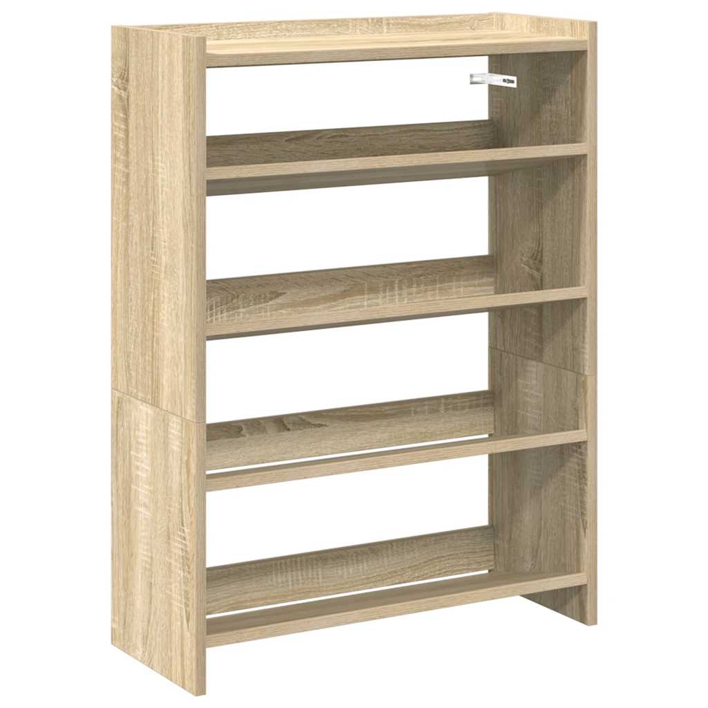Stalak za cipele boja hrasta 60x25x81 cm konstruirano drvo