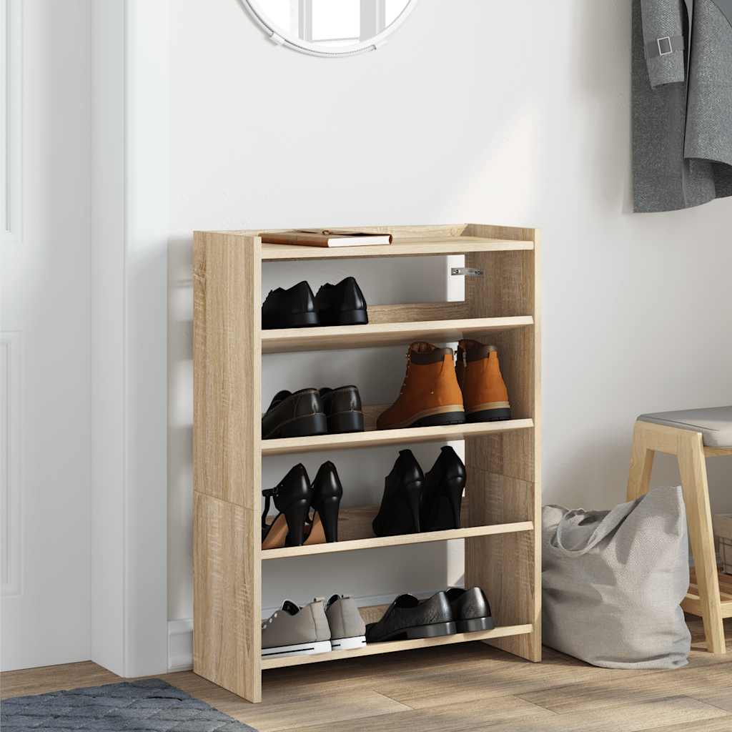 Stalak za cipele boja hrasta 60x25x81 cm konstruirano drvo