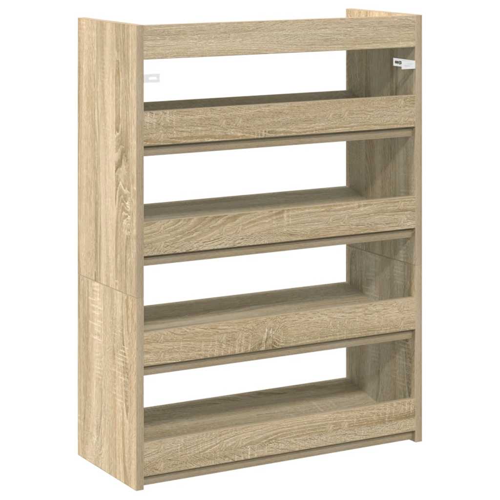 Stalak za cipele boja hrasta 60x25x81 cm konstruirano drvo