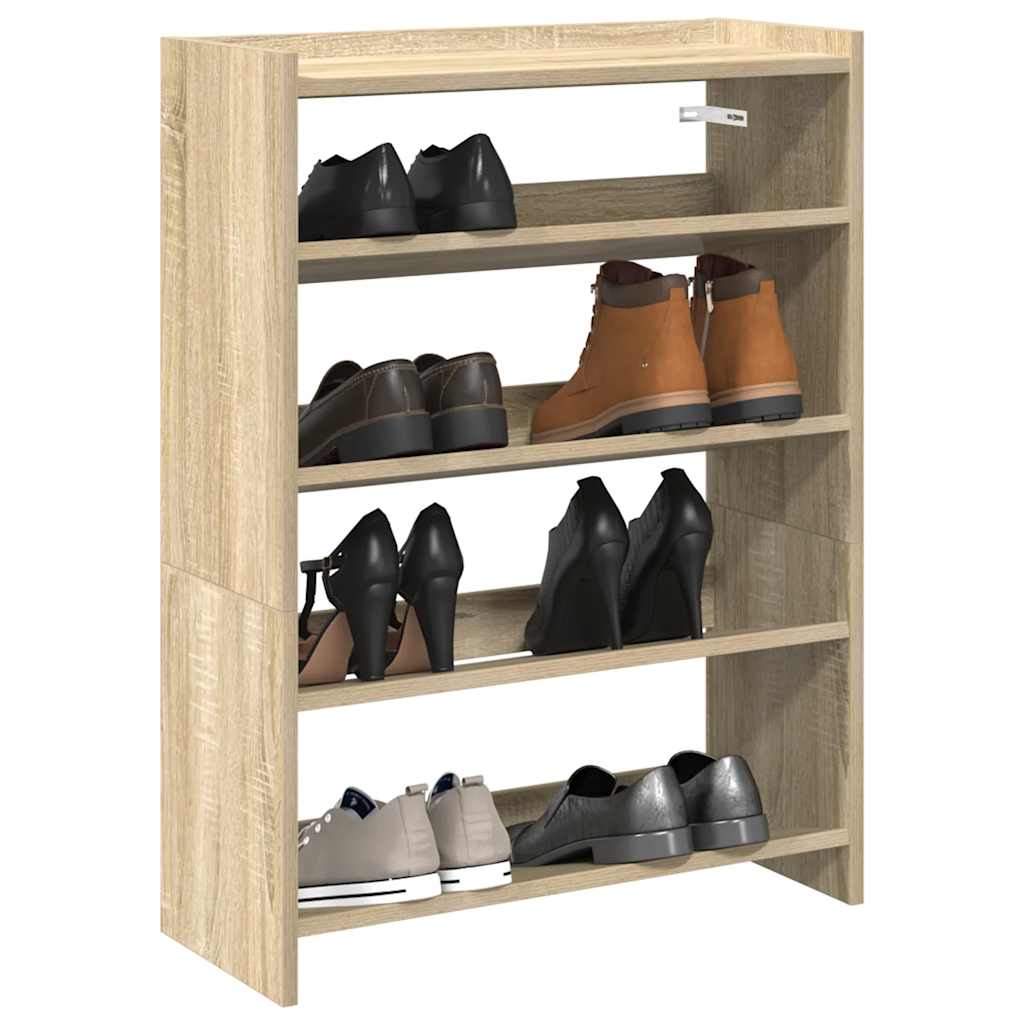Stalak za cipele boja hrasta 60x25x81 cm konstruirano drvo