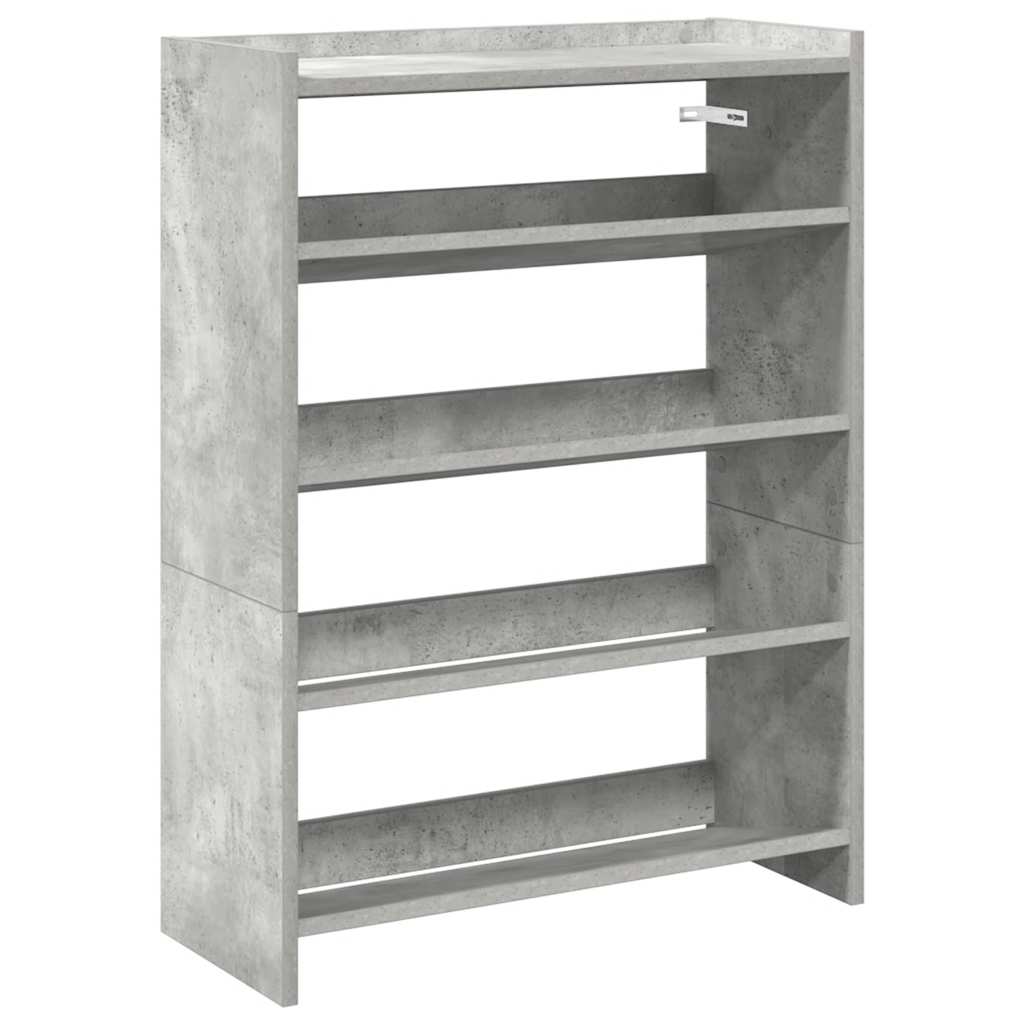 Stalak za cipele boja betona 60x25x81 cm konstruirano drvo