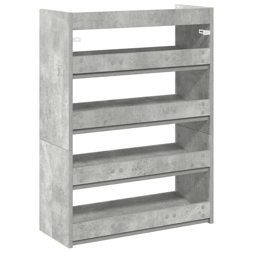 Stalak za cipele boja betona 60x25x81 cm konstruirano drvo