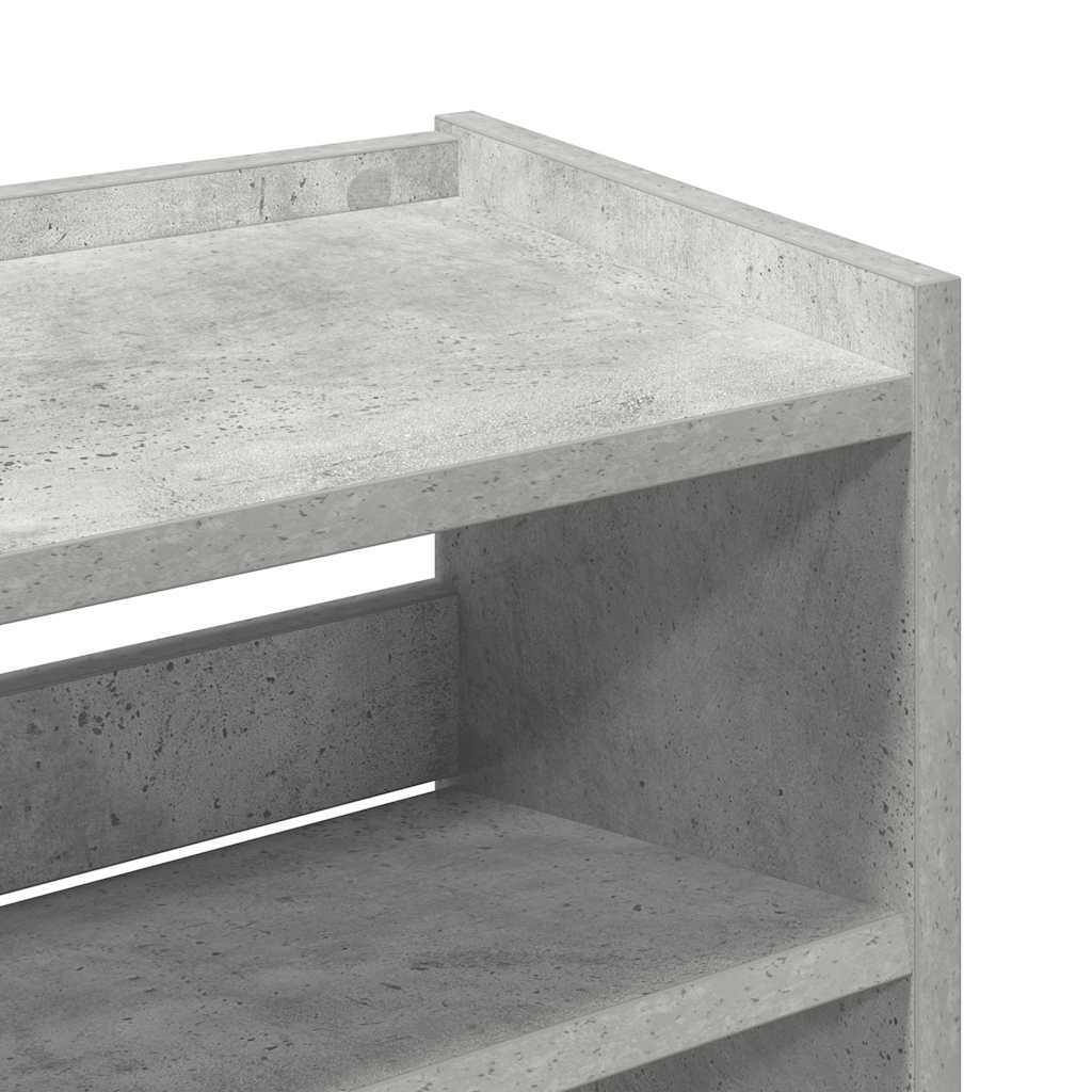 Stalak za cipele boja betona 60x25x81 cm konstruirano drvo