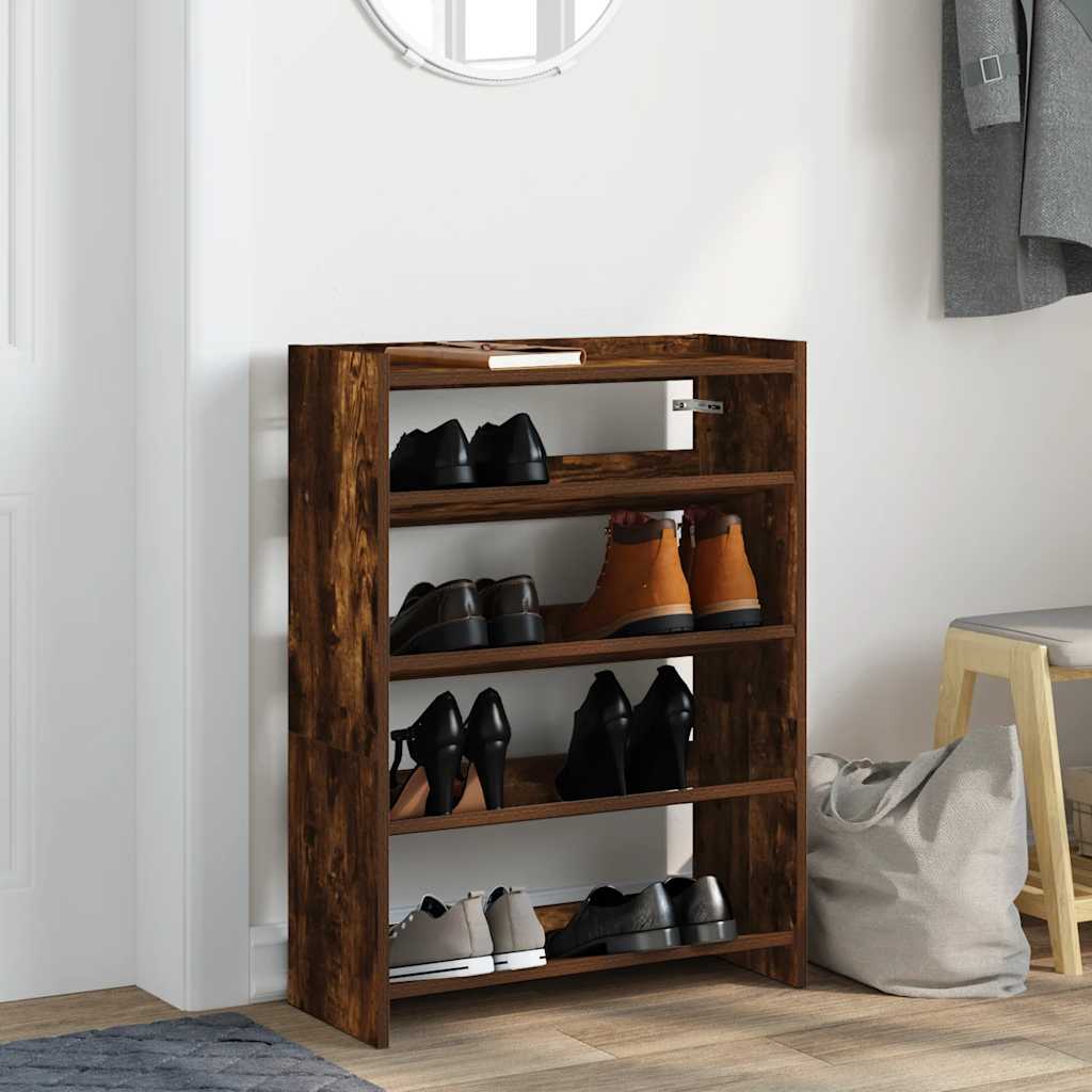 Stalak za cipele boja hrasta 60x25x81 cm konstruirano drvo