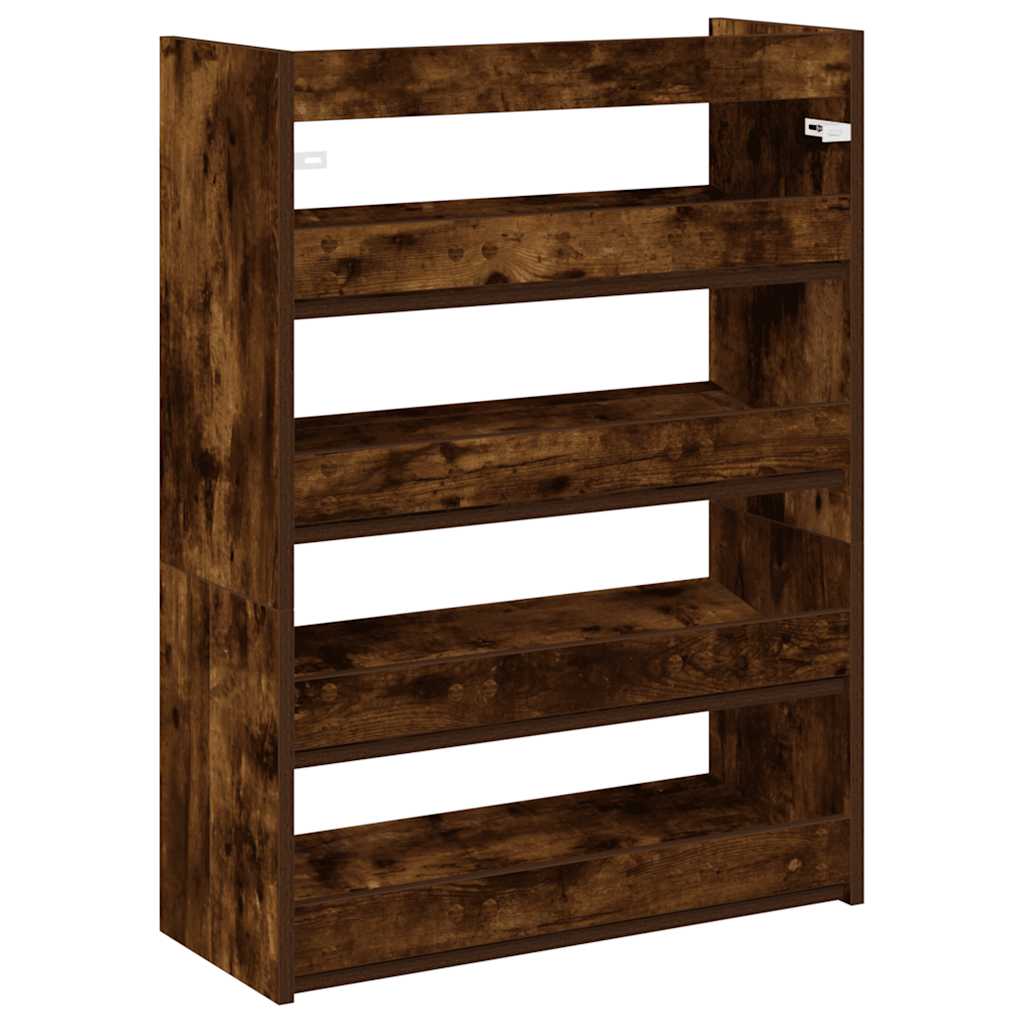 Stalak za cipele boja hrasta 60x25x81 cm konstruirano drvo