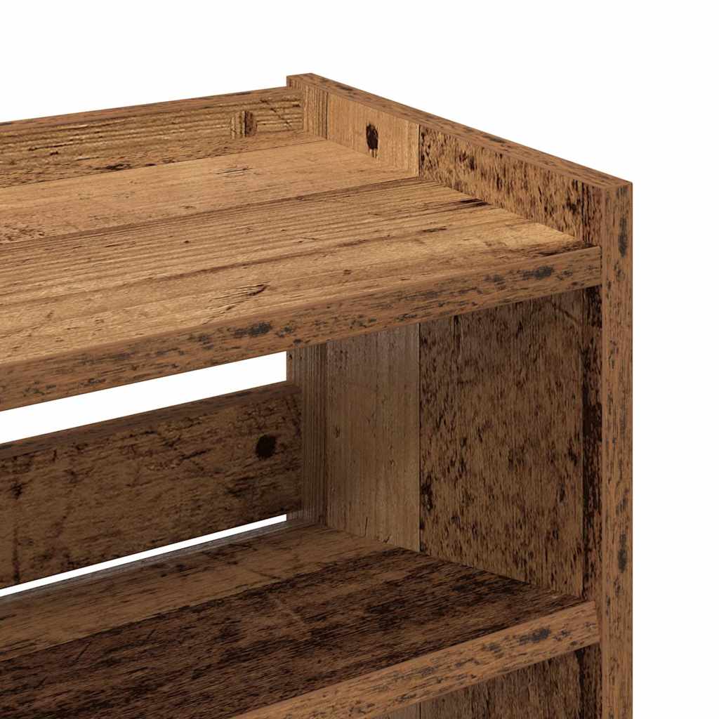 Stalak za cipele boja staro drvo 60x25x81 cm konstruirano drvo