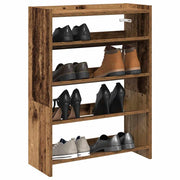 Stalak za cipele boja staro drvo 60x25x81 cm konstruirano drvo