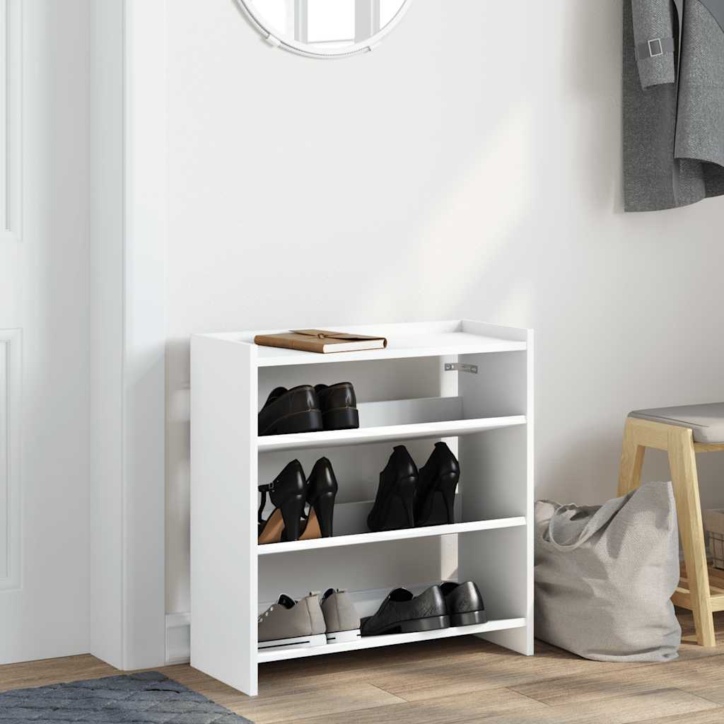 Stalak za cipele bijeli 60x25x62 cm od konstruiranog drva