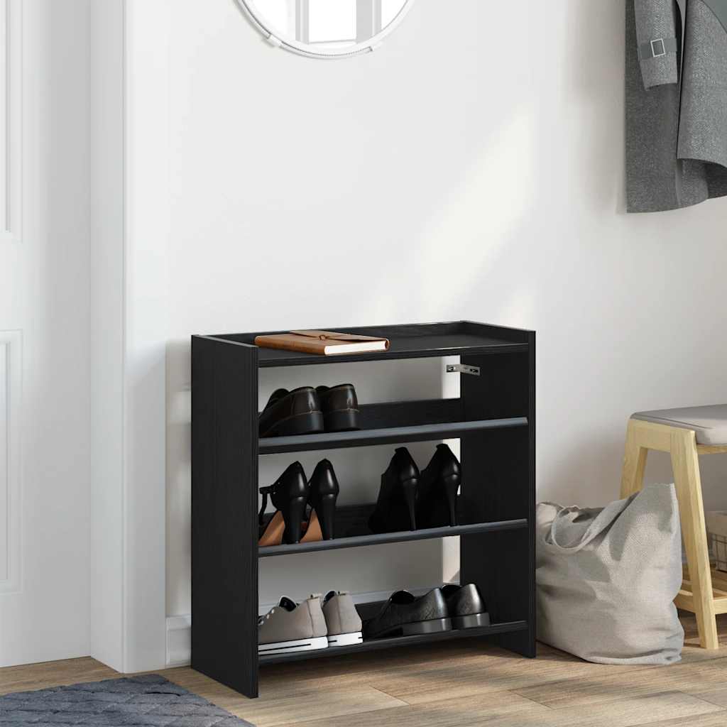 Stalak za cipele crni 60x25x62 cm od konstruiranog drva