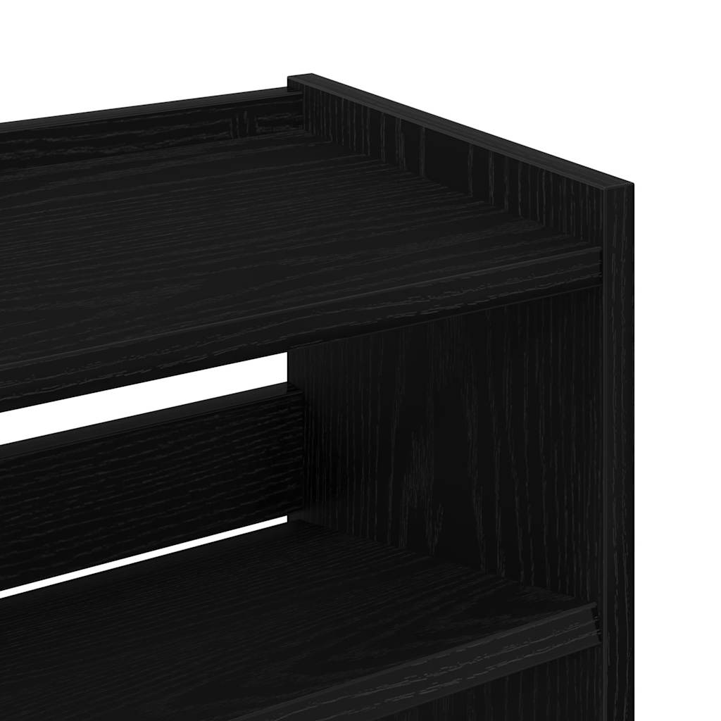 Stalak za cipele crni 60x25x62 cm od konstruiranog drva