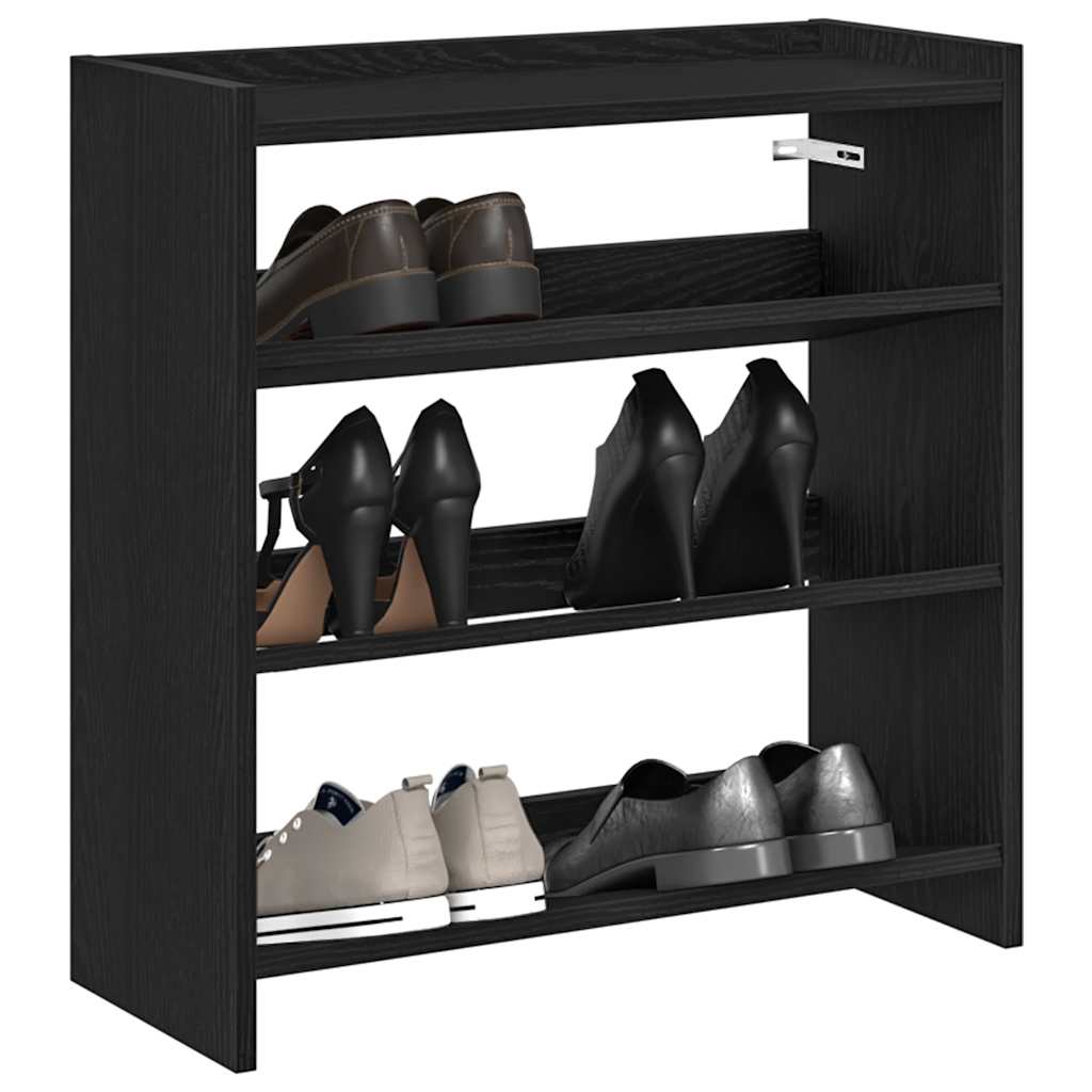 Stalak za cipele crni 60x25x62 cm od konstruiranog drva