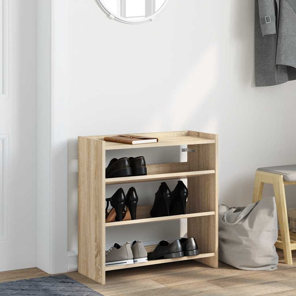 Stalak za cipele boja hrasta 60x25x62 cm konstruirano drvo